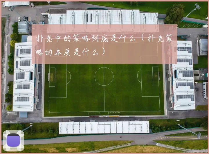 扑克中的策略到底是什么（扑克策略的本质是什么）