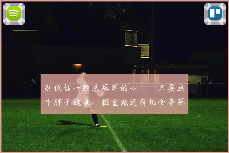 别低估一颗总冠军的心——只要这个胖子健康，掘金就还有机会争冠